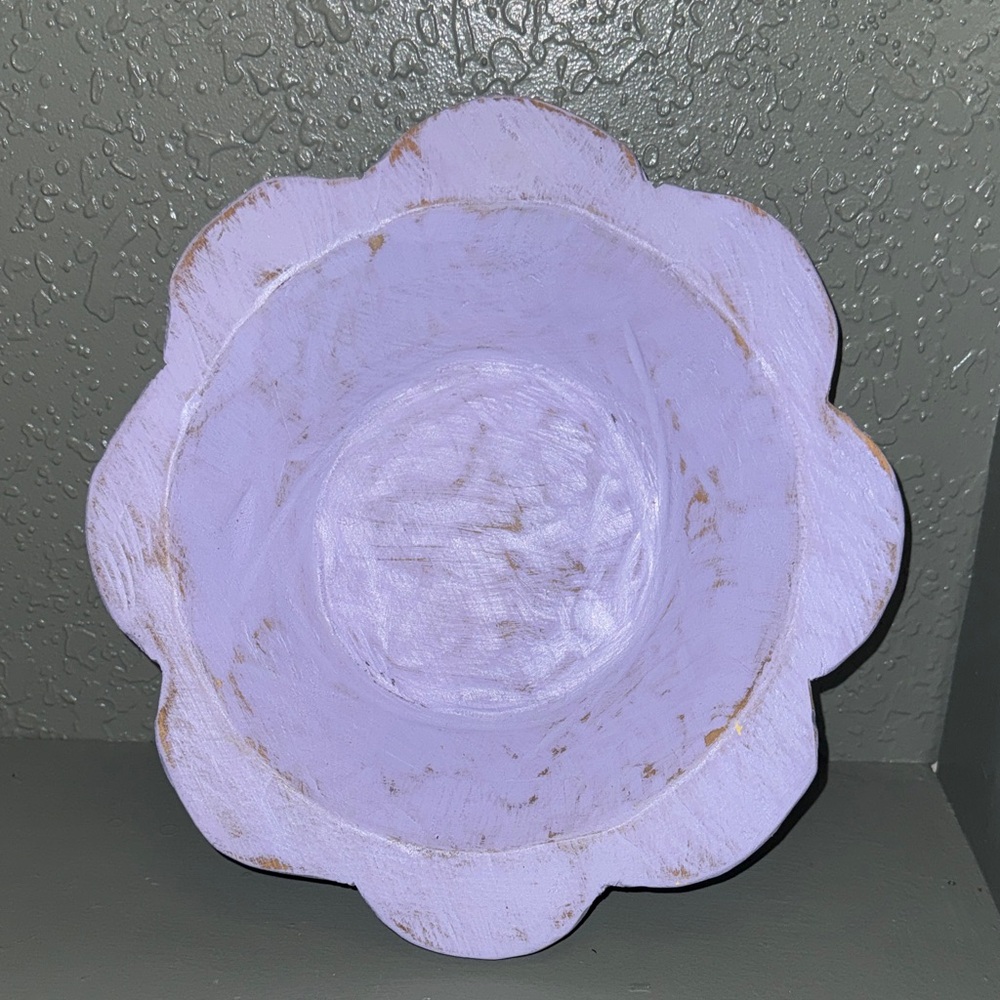 Purple Flower Dough Bowl
